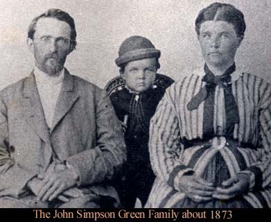 John Simpson Green, Sarah Jane Green and a young Will Green